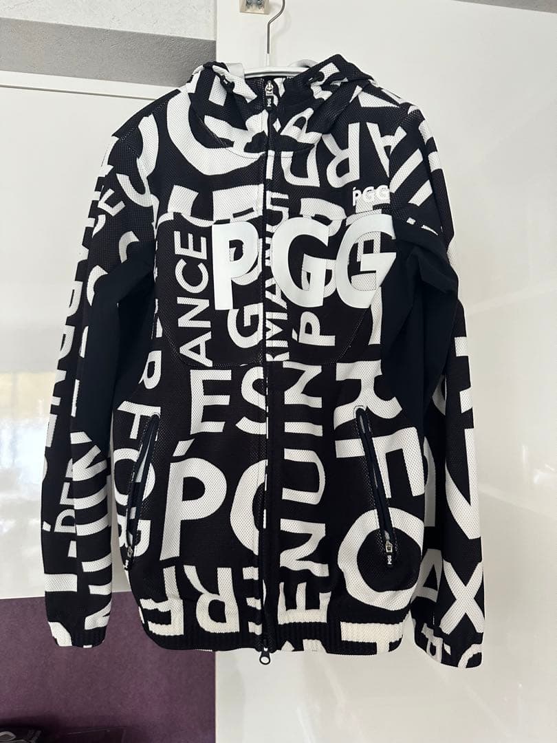 地中海さま専用　PGG 黒白プリント フルジップパーカー　セットアップ　サイズ0