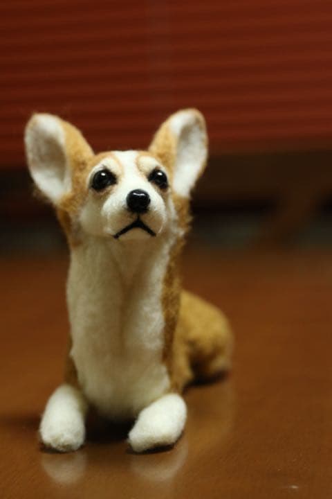 羊毛フェルト　ウェルシュコーギー