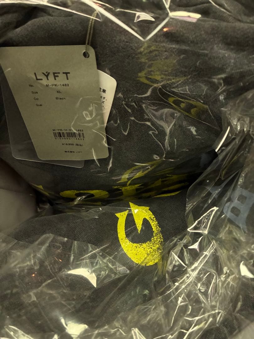 【XLサイズ】LÝFT × GOLD'S GYM LOGO HOODIE 黒