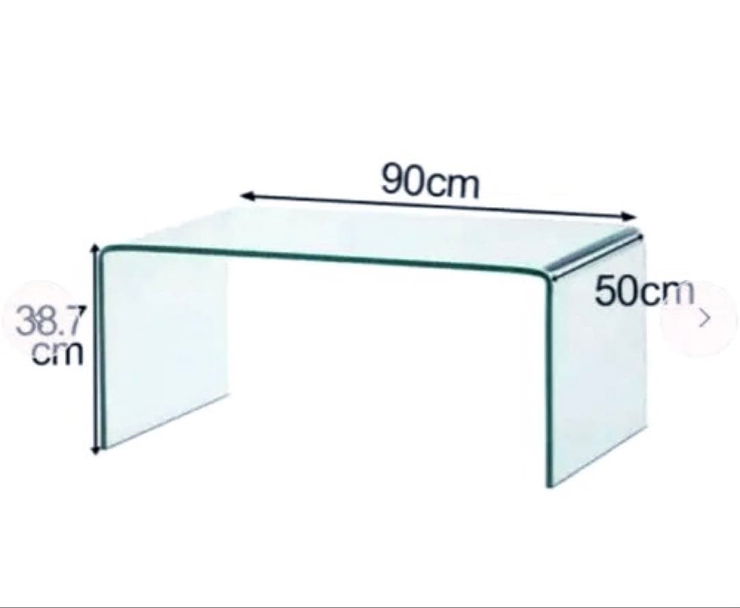【年末限定値下げ】ガラス製センターテーブル 90cm
