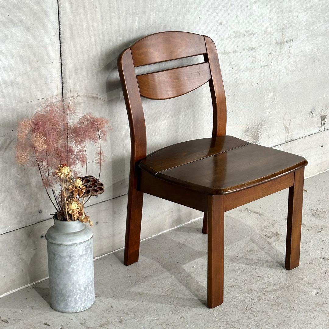 ★1980年代★ ヴィンテージ 木製ダイニングチェア 無垢材｜国産家具 自然木