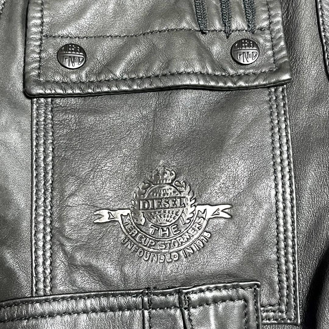 ✨美品✨DIESEL レザージャケット シングルライダース ラムレザー Sサイズ