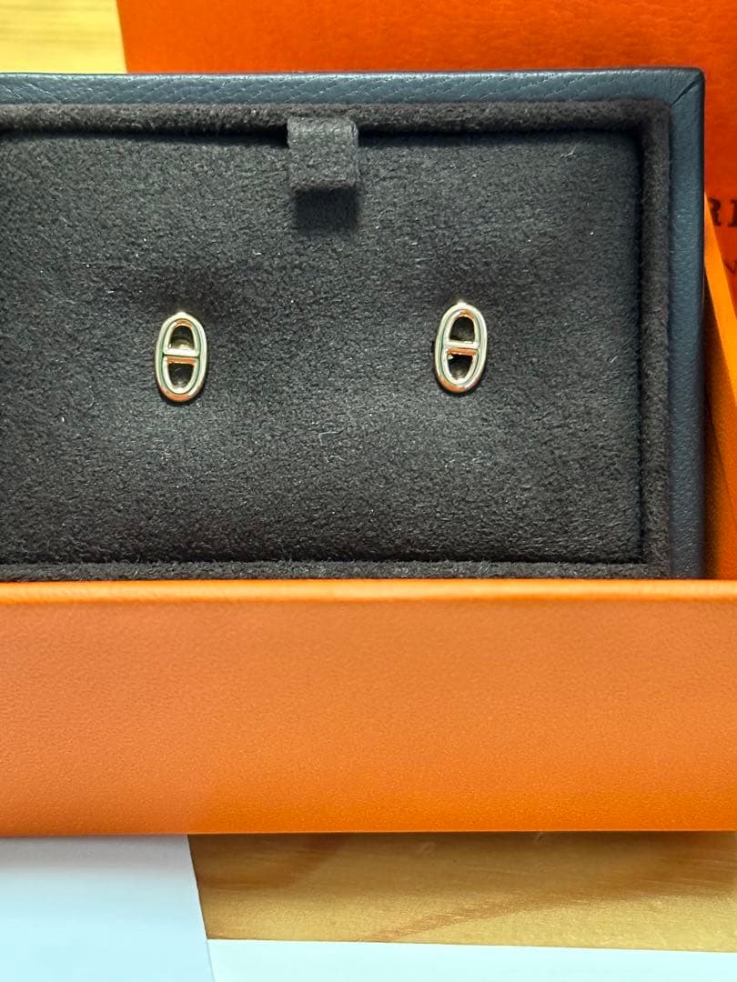 m*u様 エルメス シェーヌ・ダンクル TPM ピンクゴールド ピアス 18K