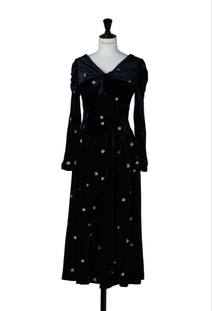 ワンピース Herripto Belmont Floral Velour Dress M