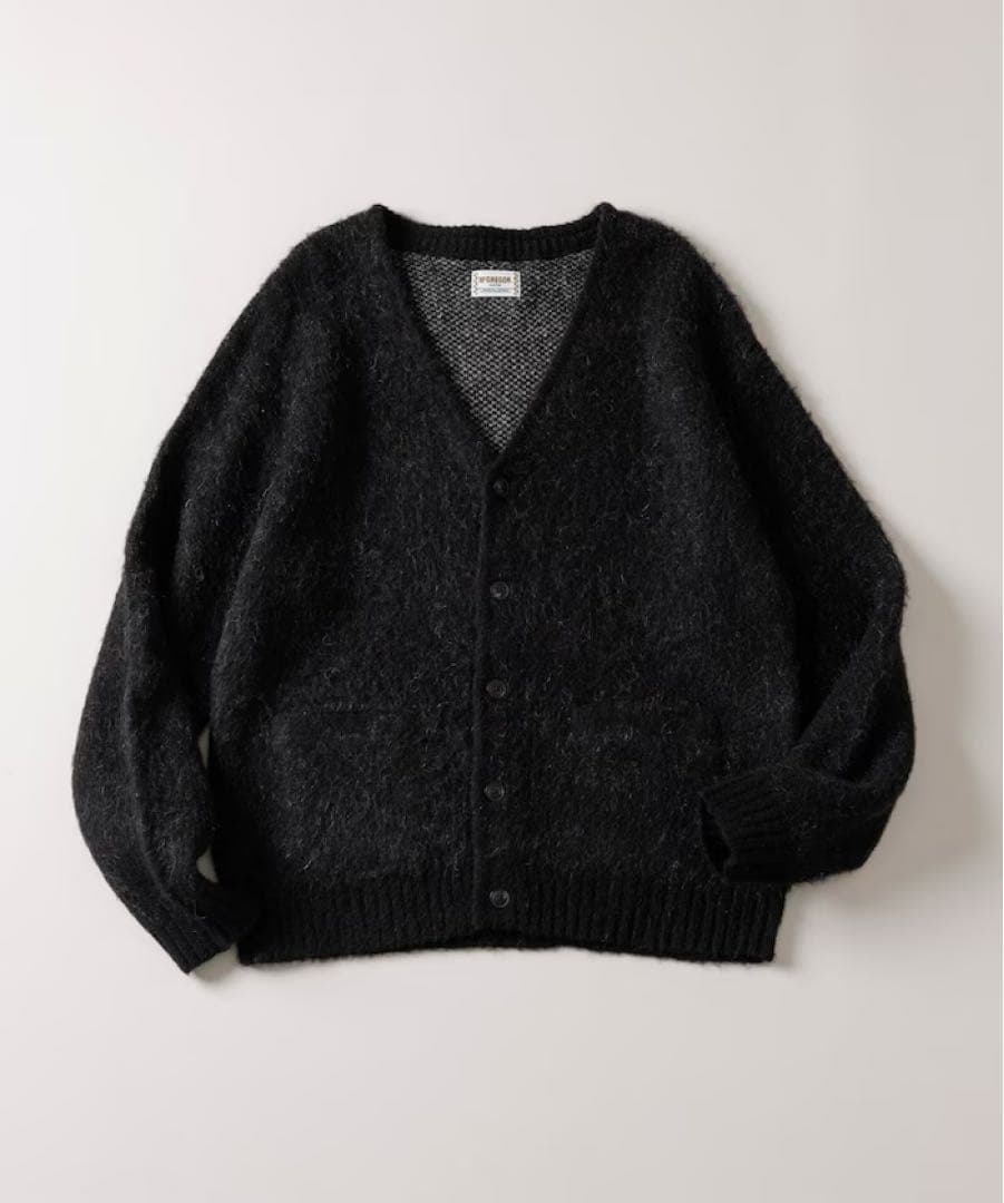McGREGOR COLLECTION モヘアブラックカーディガン