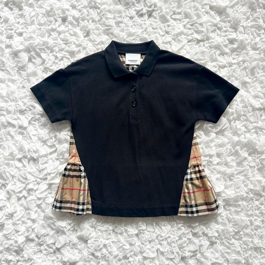 【美品】バーバリー　チュニック　ポロシャツ　ノバチェック 130㎝