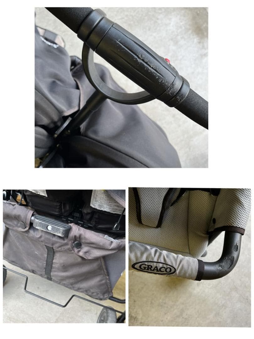 GRACO 2人乗り用ベビーカー　デュオスポーツ 双子　おまけ　レインカバー付き