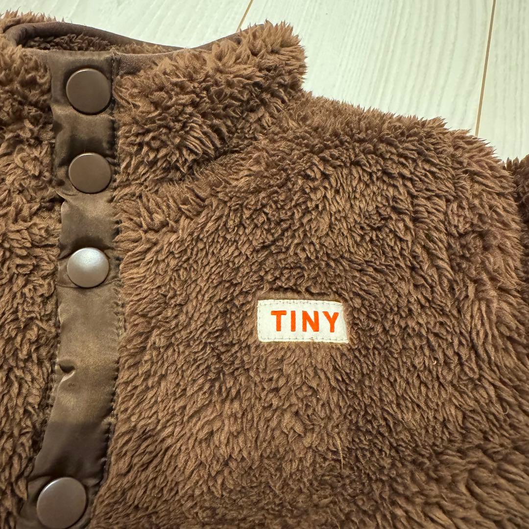 【美品】TINYCOTTONS ボアアウター　ジャケット ブラウン2Y
