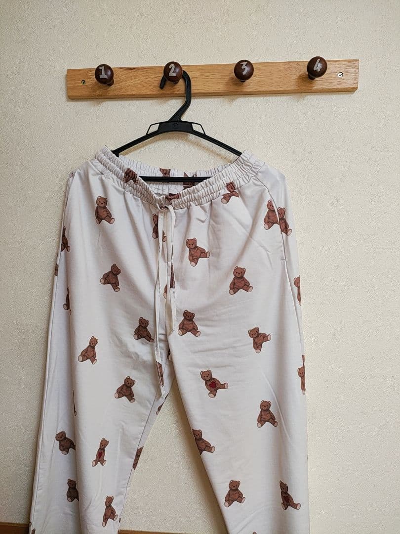 【新品未使用】ジェラピケ バレンタイン限定 くまパジャマ 上下セット