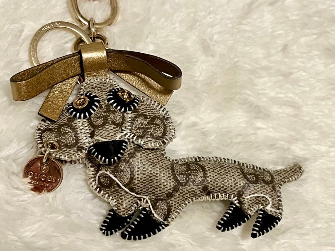 【GUCCI】美品 グッチ キーリング チャーム グッチョリ GG柄 PVC