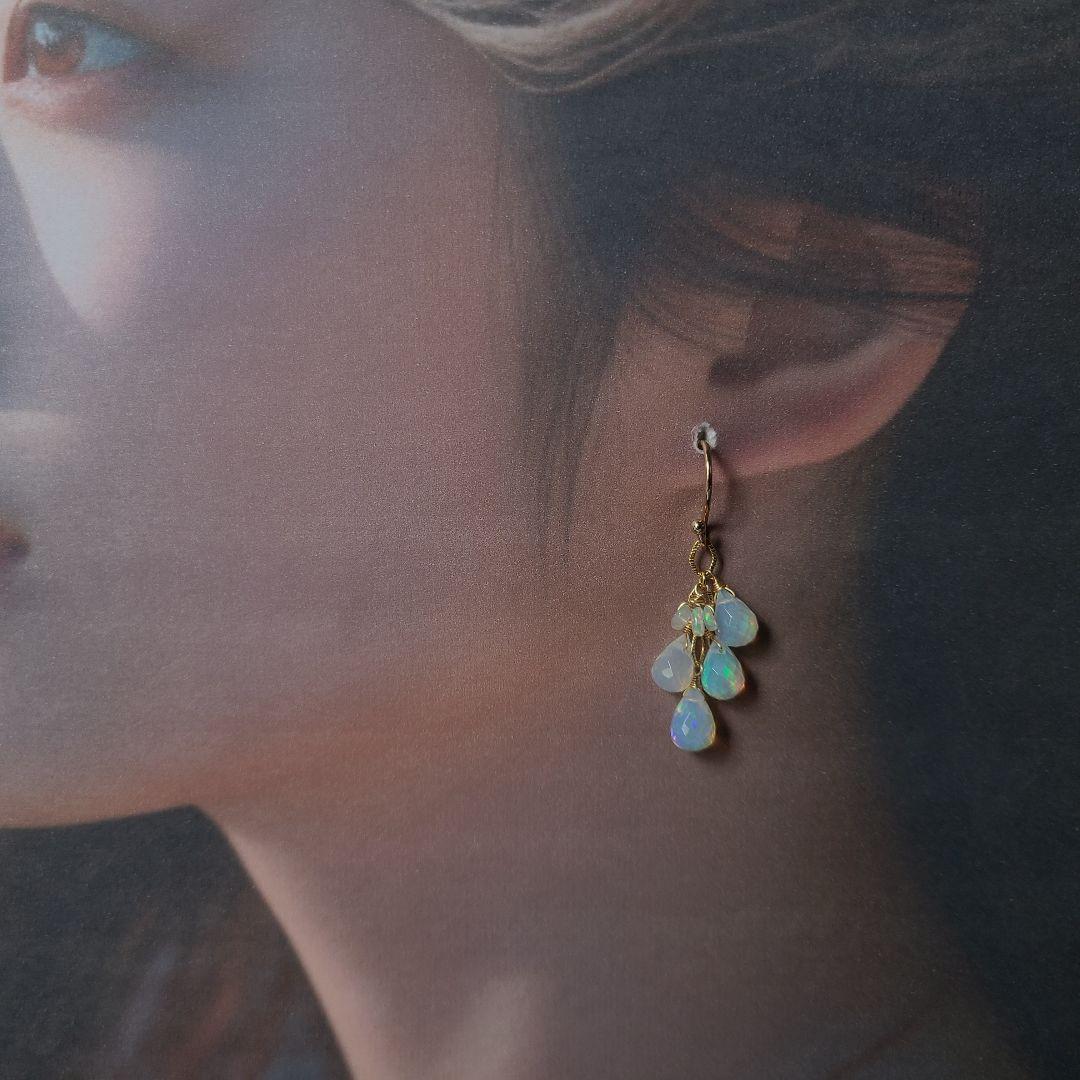 【1204】ピアス プレシャスオパール※極上