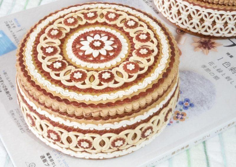 ケーキみたいな小物入れベレスタ多重柄（特大1）