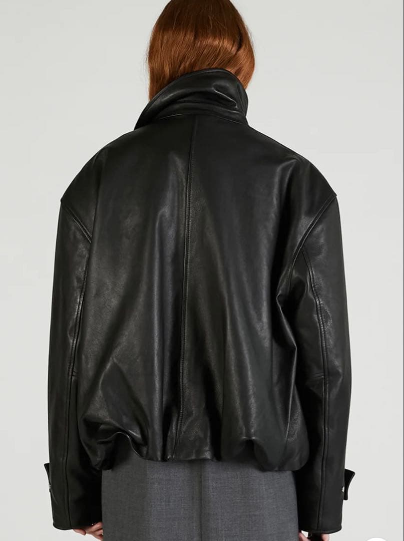 ジャケット・アウター SHEEP Leather High Neck Blouson