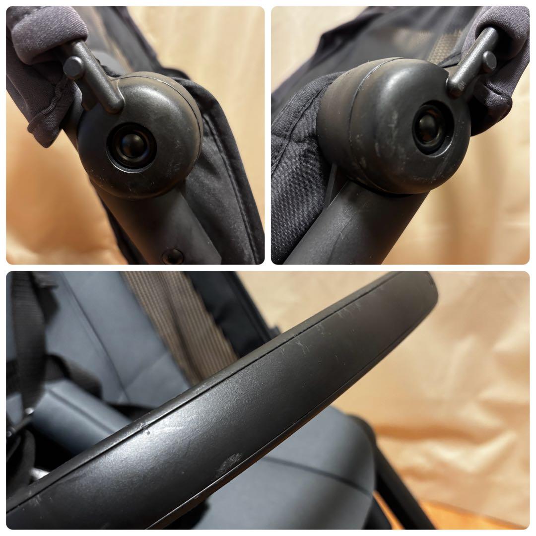 【美品】旅行・お出かけに最適 gb FLAM 軽量ベビーカー ブラック