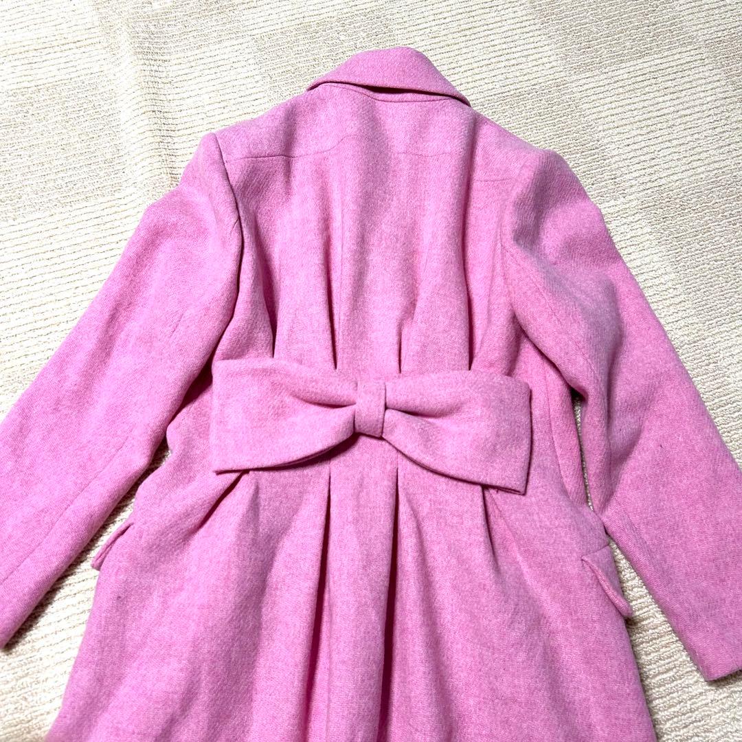 nana jacqueline コート リボン　ピンク ダブルブレスト ビジュー