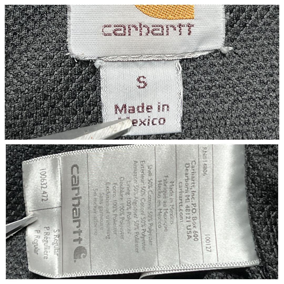 カーハート 裏サーマル ジップアップ パーカー ダブルフェイス ネイビー S