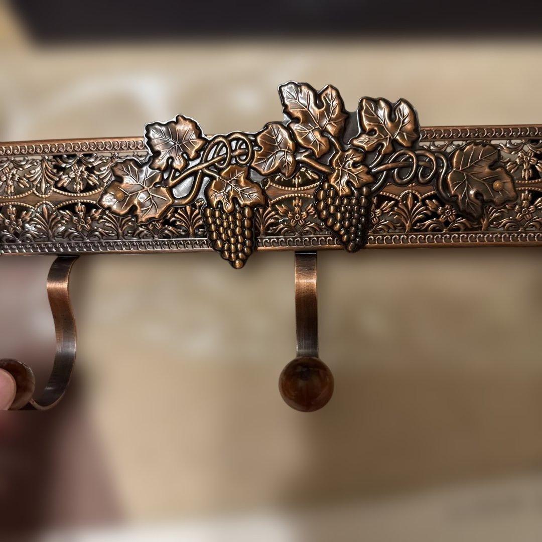 未使用　アンティーク　アイアン　3連　フック　レトロ