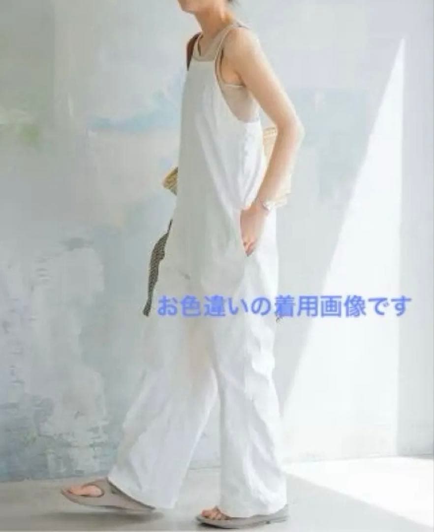 美品 Spick & Span ナイロンオックスコンビネゾン 　カーキ