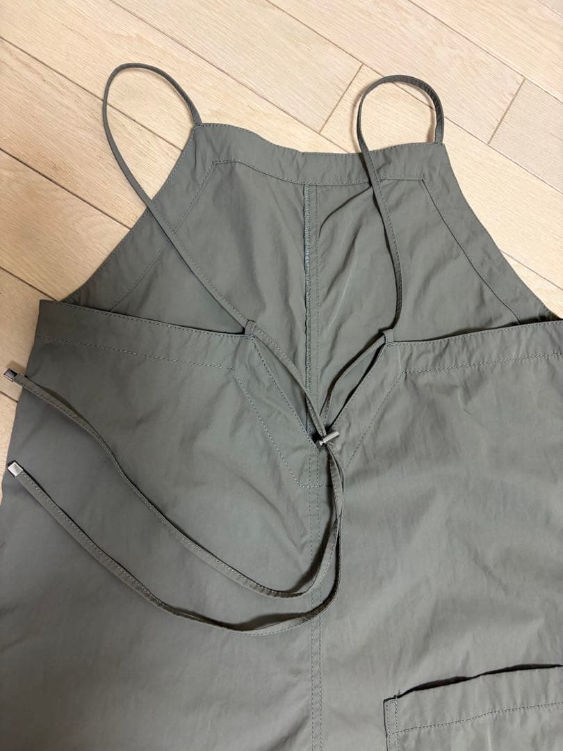 美品 Spick & Span ナイロンオックスコンビネゾン 　カーキ