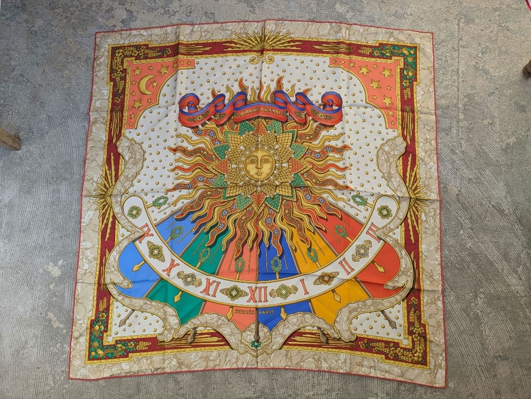 美品 HERMÈS シルクスカーフ エルメス　HERMES　スカーフ　カレ 90