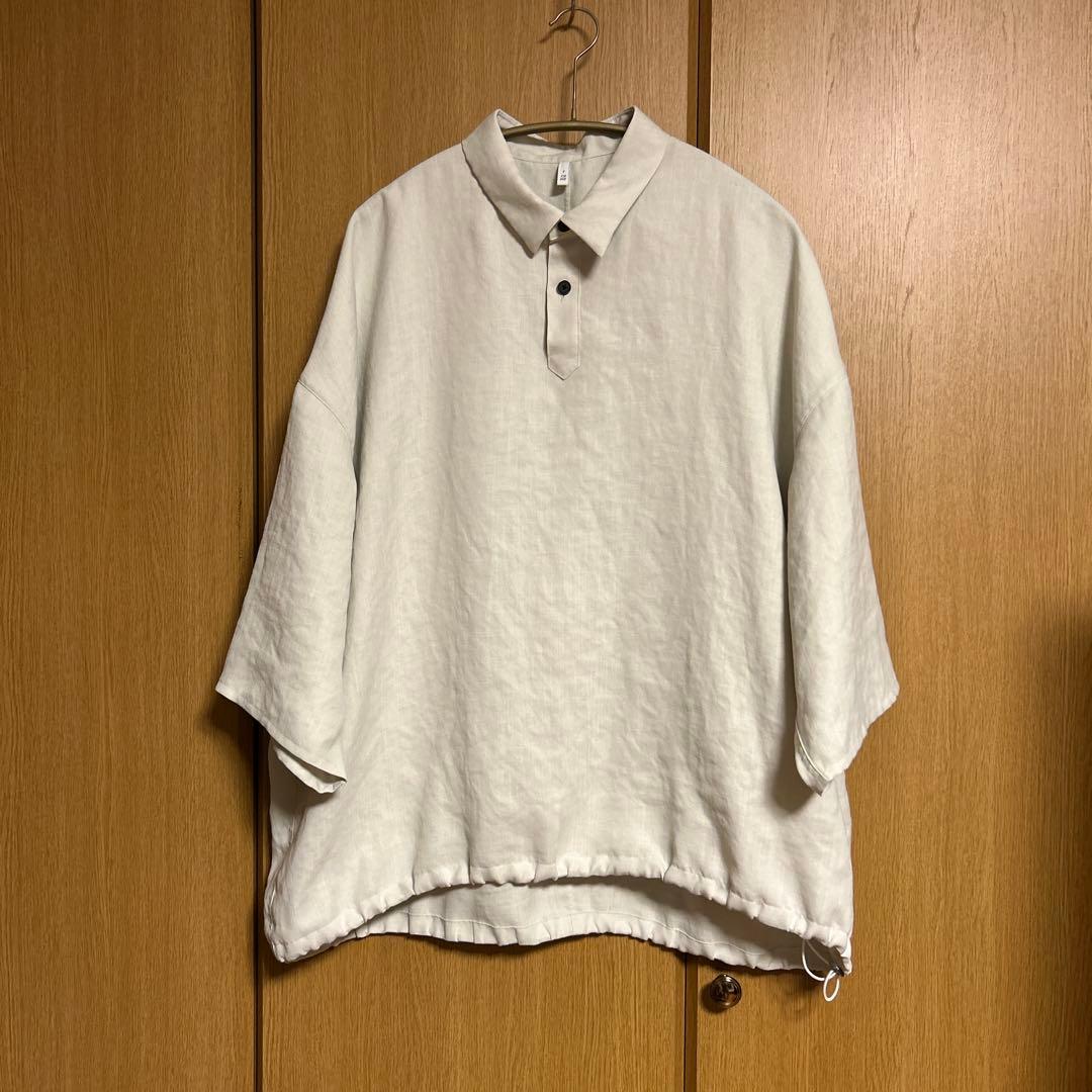 FIRMUM スラブトリアセテート・ツイル 半袖プルオーバー