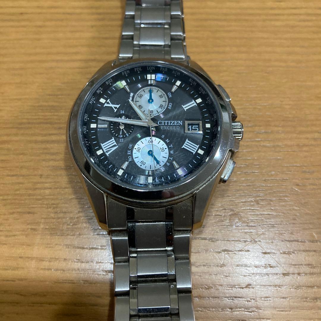T*r様 シチズン/エクシード/電波時計/ワールドタイム/AT8075-52E