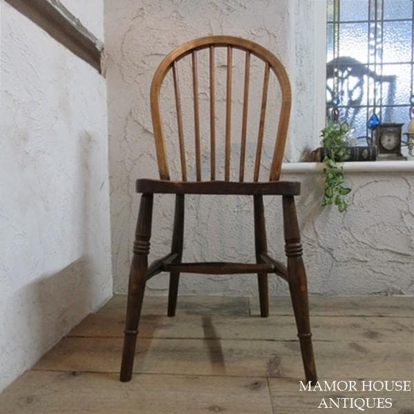 イギリス アンティーク 家具 キッチンチェア スティックバック 英国 4743e