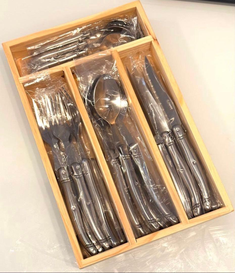 Laguiiole Élite カトラリーセット 木製ケース付き