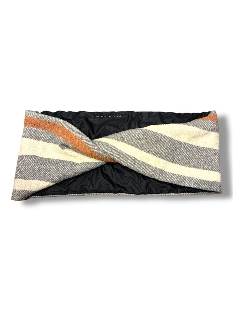 【15AW my beautiful landletランダムストライプスヌード】