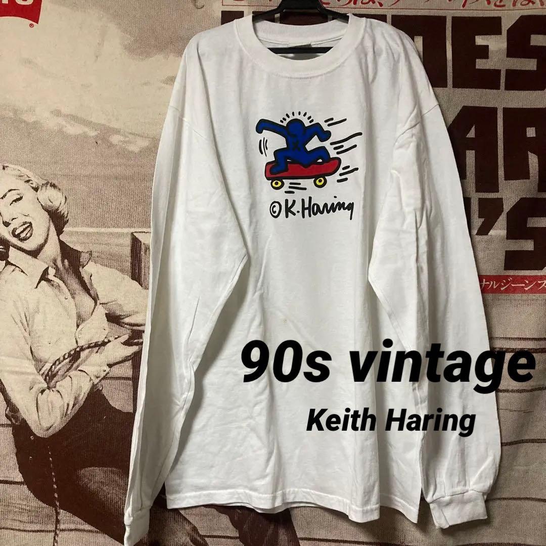 レア キースヘリング ヴィンテージ POPSHOP 長袖 ロンT L USA製