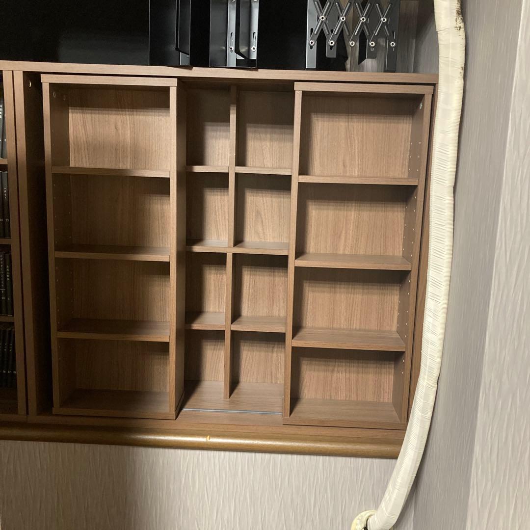 ニトリ 本棚 スライド式 テイルI 100MBR 幅100×奥行30×高90cm