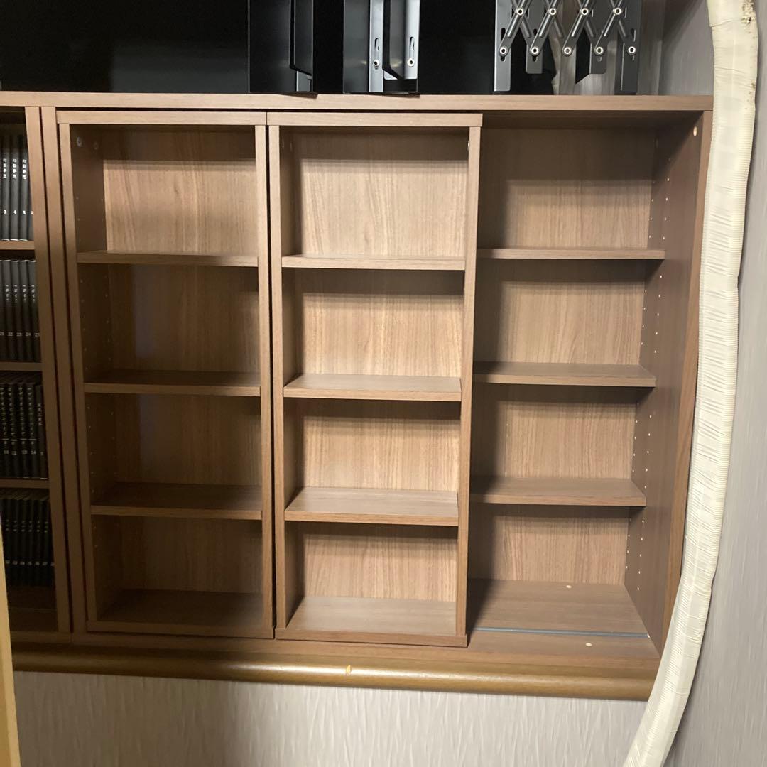 ニトリ 本棚 スライド式 テイルI 100MBR 幅100×奥行30×高90cm