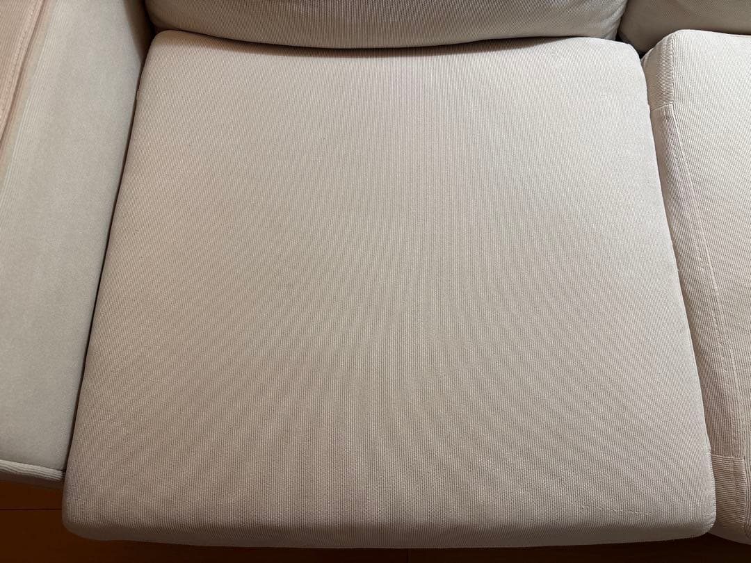 コーデュロイ ソファ 2人がけ アイボリー