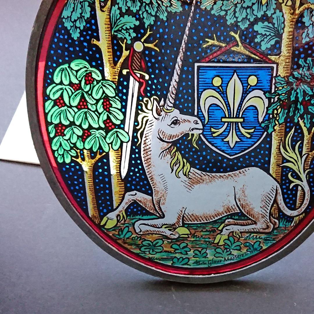 ステンドグラス Woodlands Unicorn ユニコーン グラスマスターズ