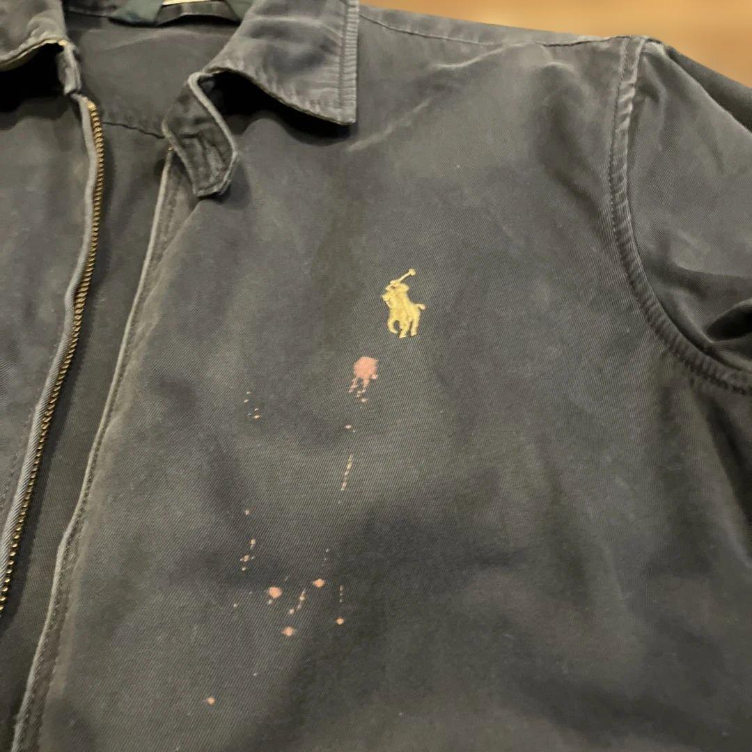 ポロ ラルフローレン ネイビー　スイングトップ　ペンキ有