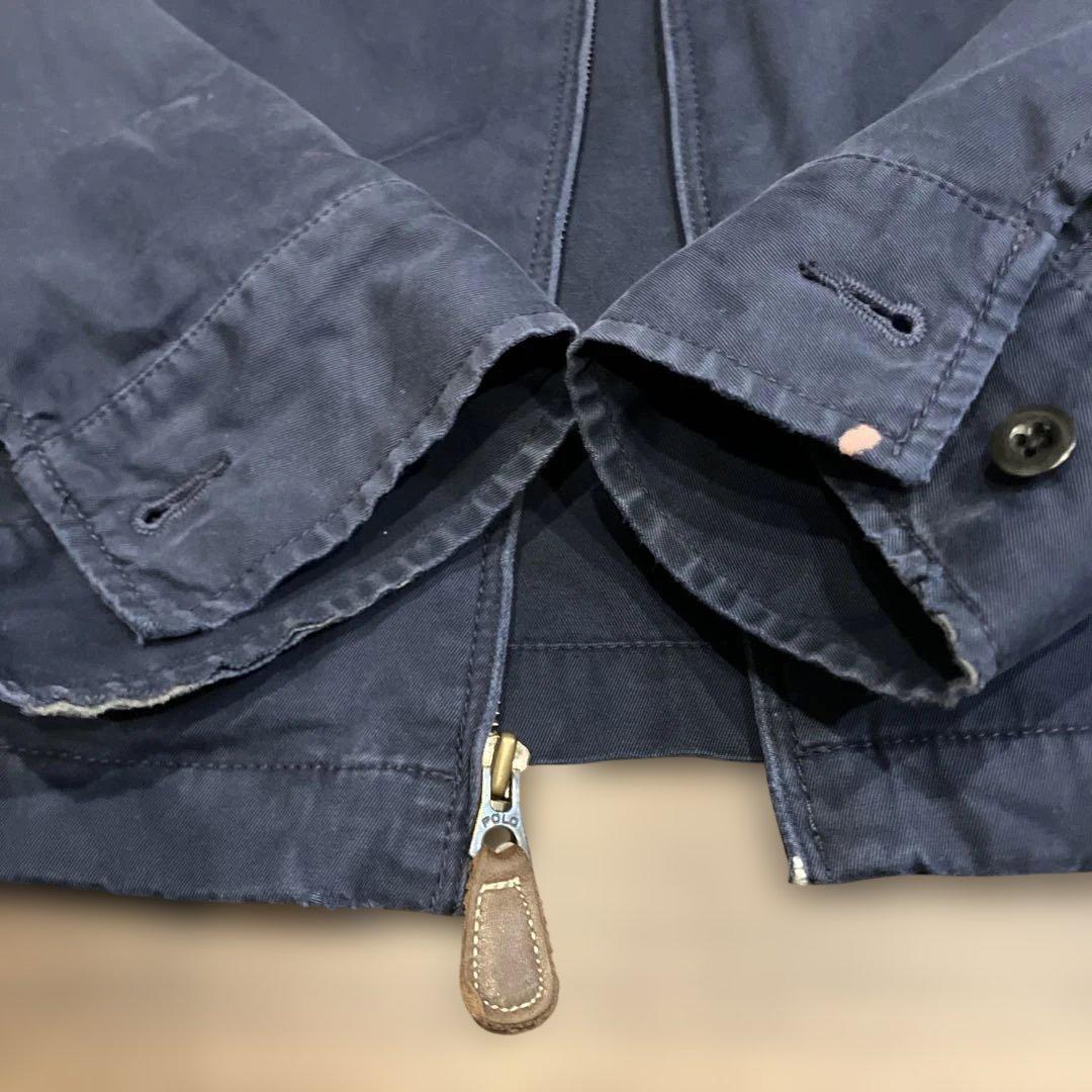 ポロ ラルフローレン ネイビー　スイングトップ　ペンキ有