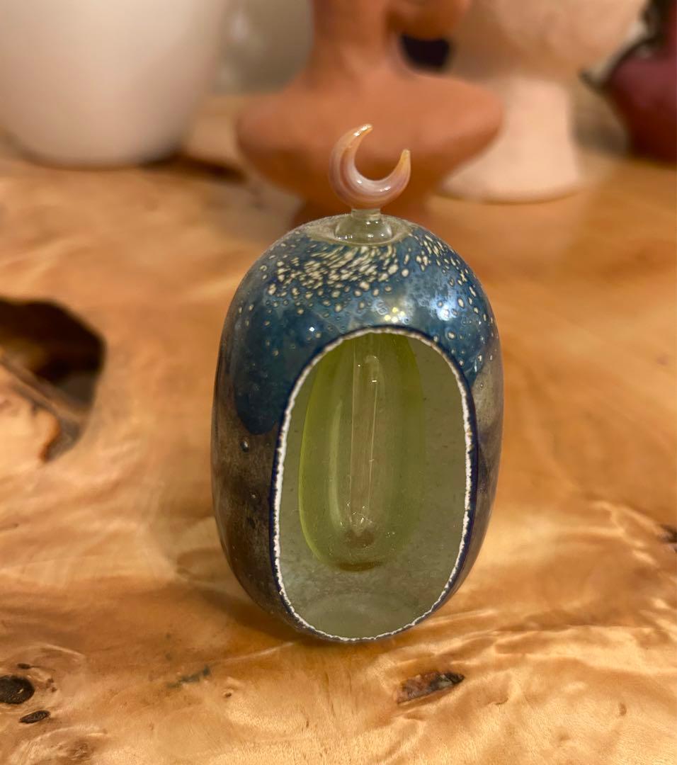 glass atelier えむに emuni 月夜の香水瓶　ガラス作家