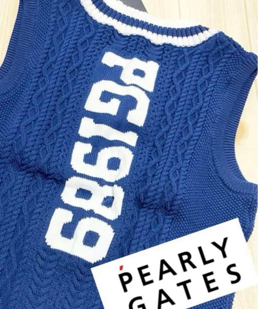 パーリーゲイツ ❣️SALE❣️バックロゴベスト 新品未使用正規品 ネイビー