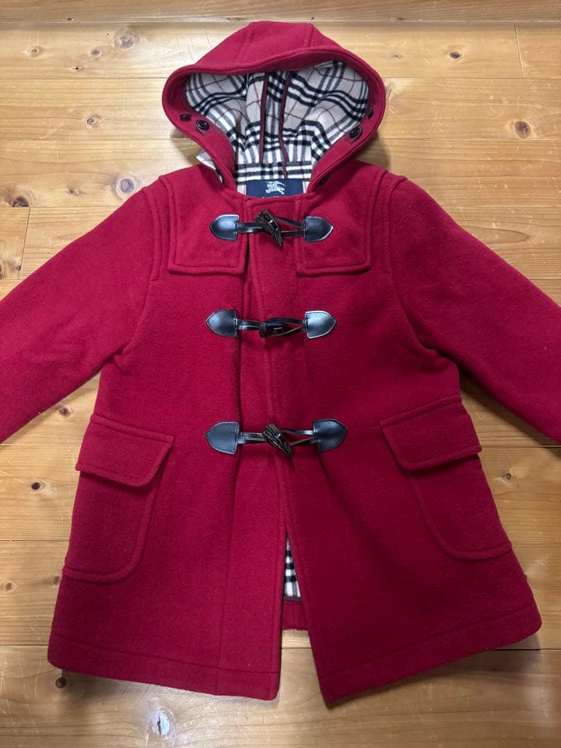 【最終価格】バーバリーロンドン　ダッフルコート 110A キッズ　赤