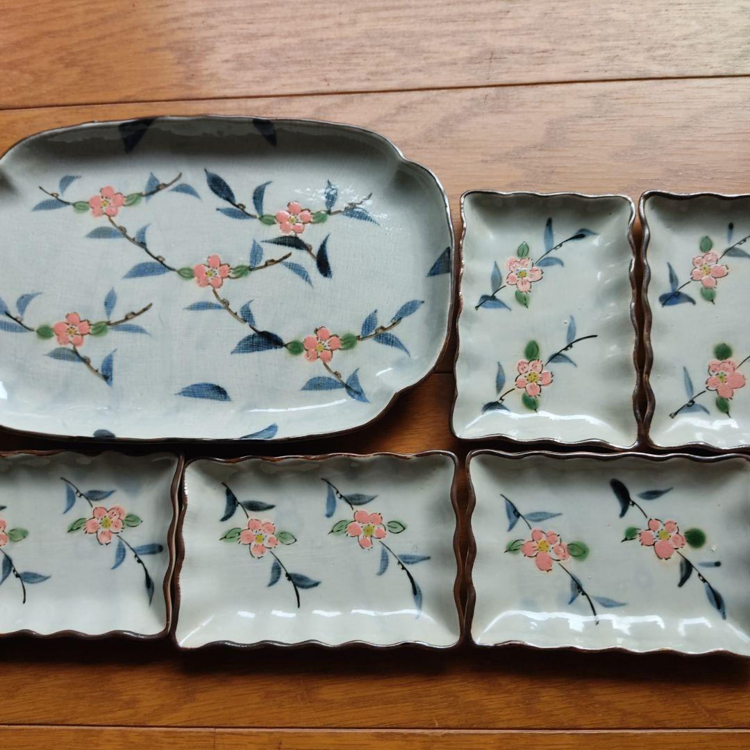 花柄陶磁器食器セット 6枚