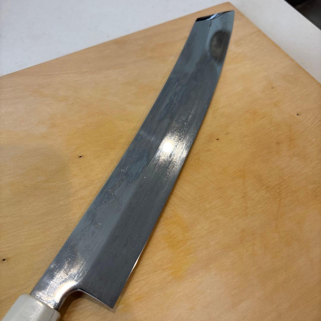 堺實光　刀心　 銀三　柳刃包丁 尺