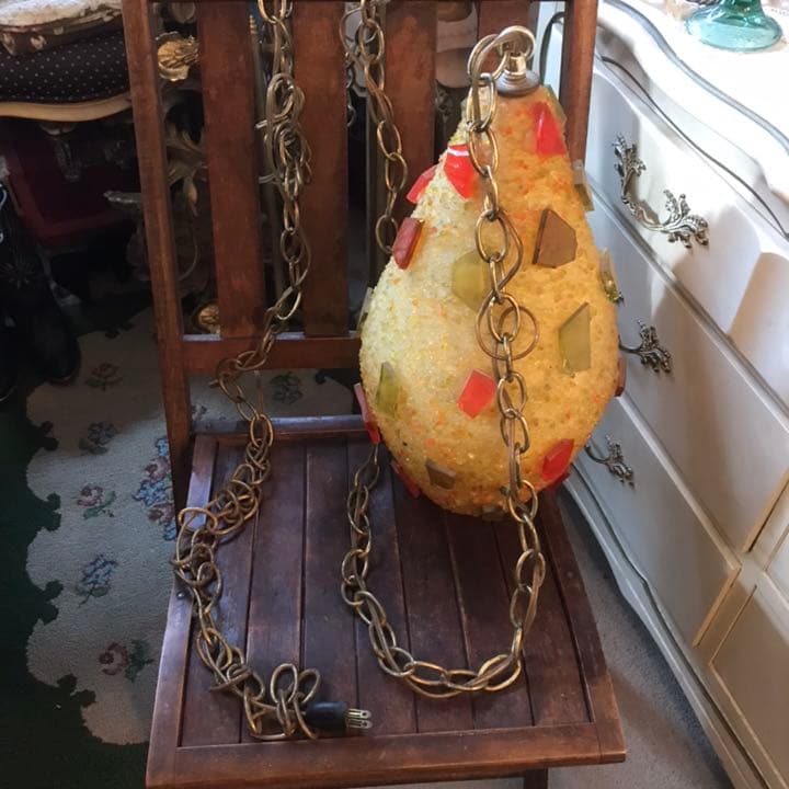 60s〜70s アメリカンアンティーク 樹脂の多彩色ランプ USAインテリア