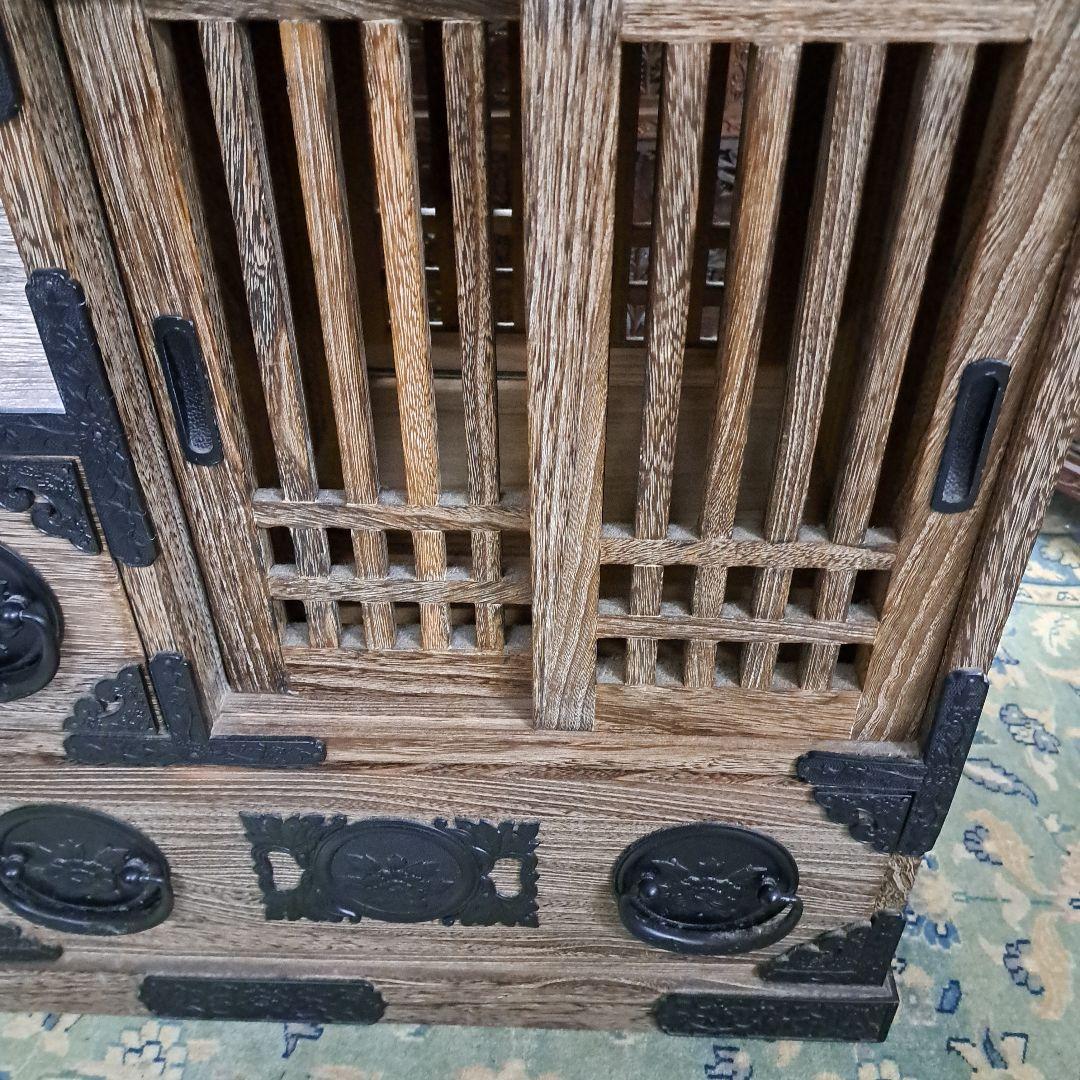 ♡総桐格子戸付き階段タンス 右上がり　左上がり　両面使い♡