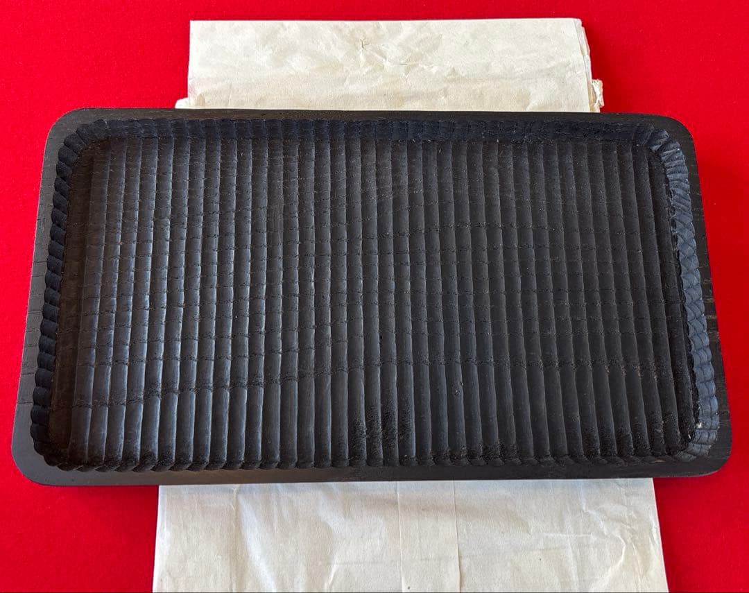 骨董品　我谷盆　黒　四角