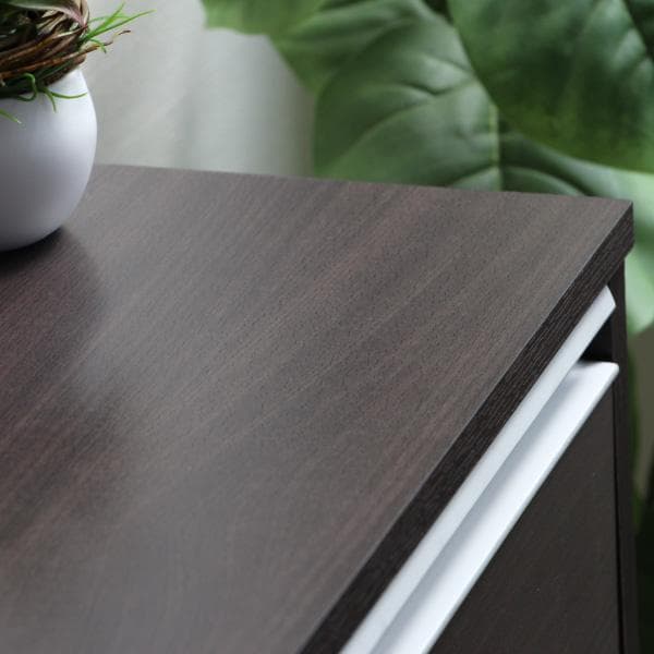 573　省スペースに最大18足薄型シューズラック ダークブラウン