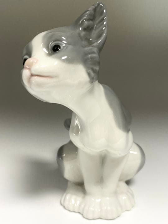美品 リヤドロ LLADRO 「ごはんをちょうだい」猫 陶器 ネコ フィギュリン