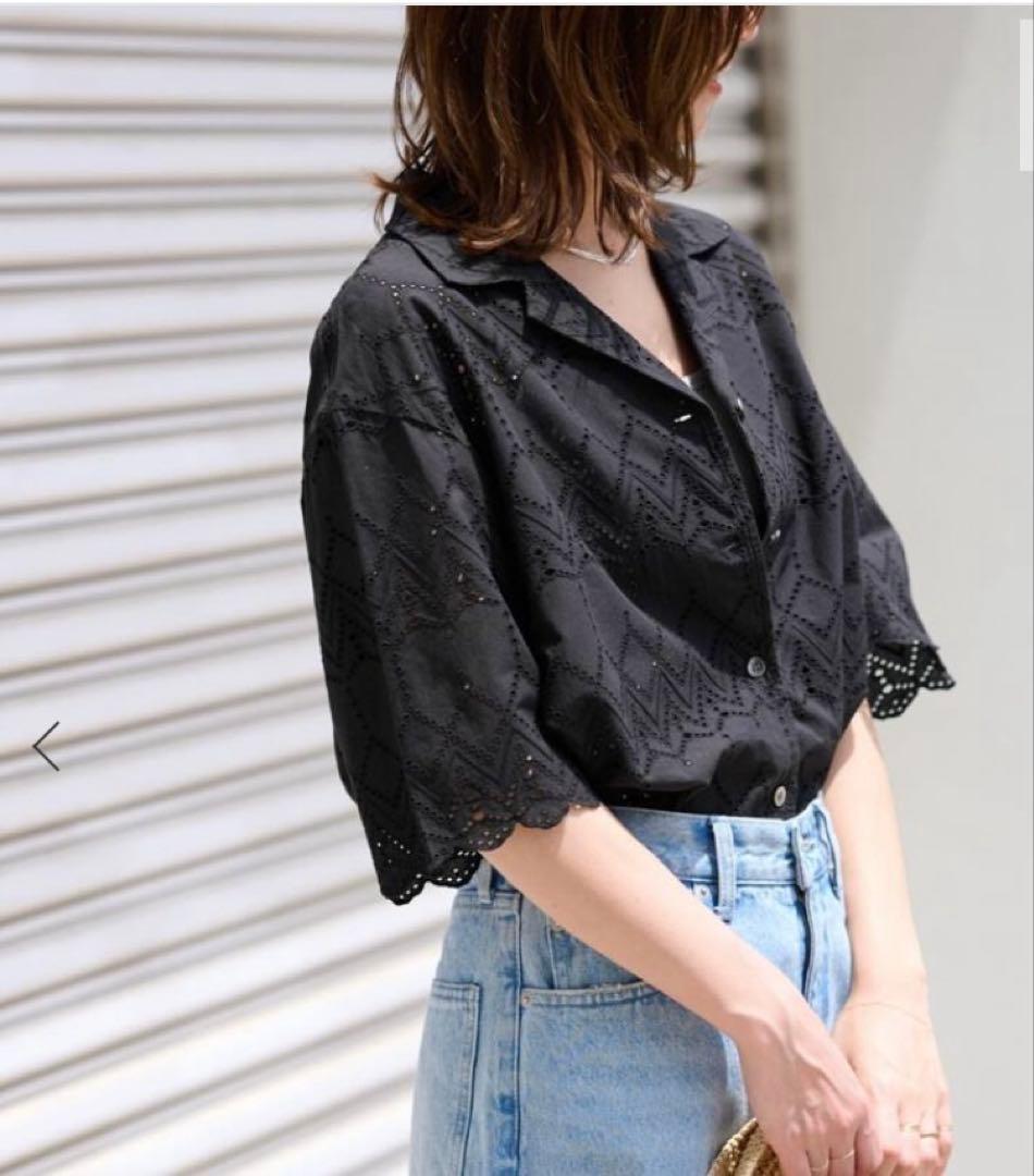 Journal standard relume コットンカットワーク刺繍シャツ