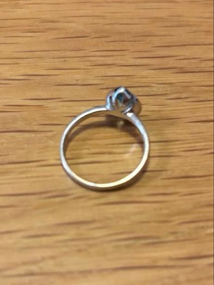 【最終価格】TAKANOリング　ブルートパーズ　12.5号K18ホワイトゴールド