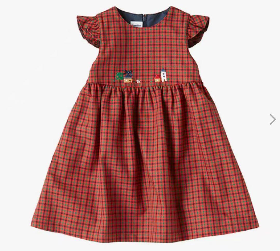 現行品♡ファミリア ジャンパースカート ファミリアチェック　赤　familiar