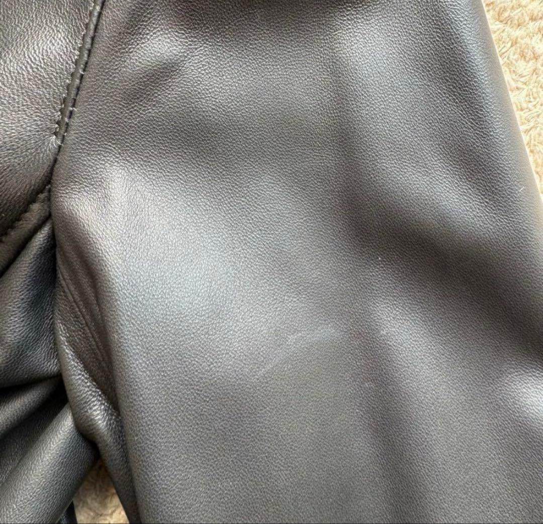 【美品】23区 シープスキン　レザー ジャケット ダブル 36 ライダース